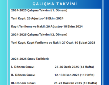 calisma takvimi afisi